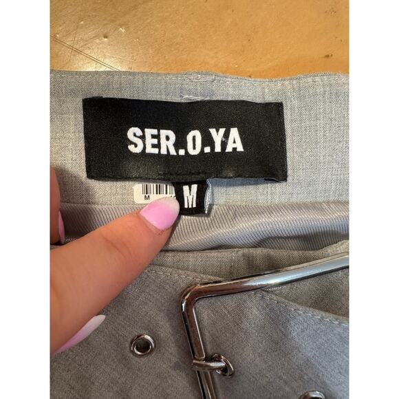 Seroya Kimi Mini Skirt in Silver - Size M - Picture 5 of 9